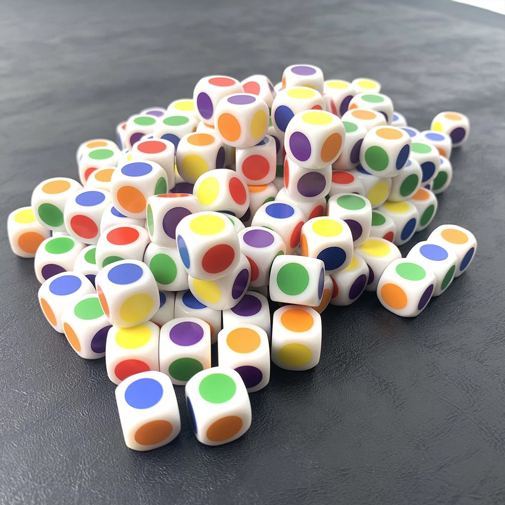 Acrylic Customized Dice Engraved Printing Logo Dice Color Dice