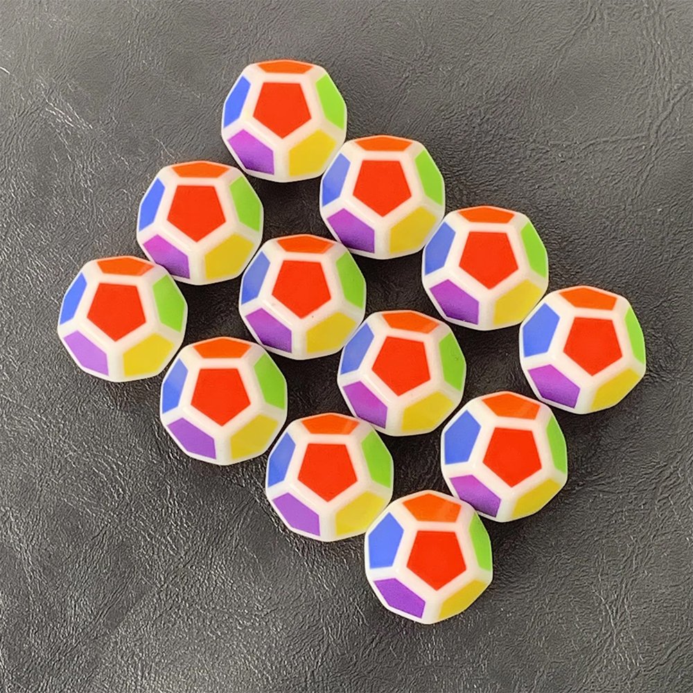 Acrylic Customized Dice Engraved Printing Logo Dice Color Dice