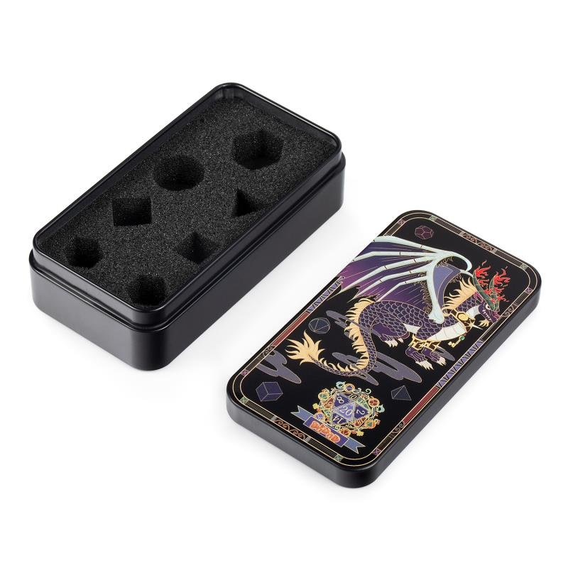 Custom Wholesale Metal Case Metal Tin Gift Metal Box for DND Dice Games and Board Game