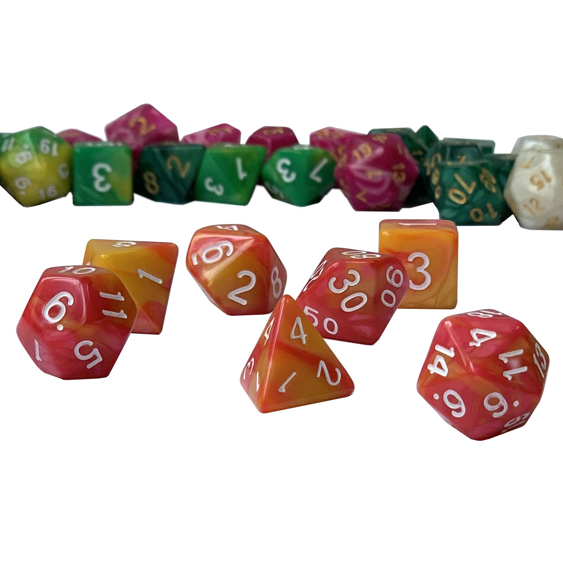 Acrylic dnd sharp dice rolling table games dnd dice polyhedron resin dnd dice