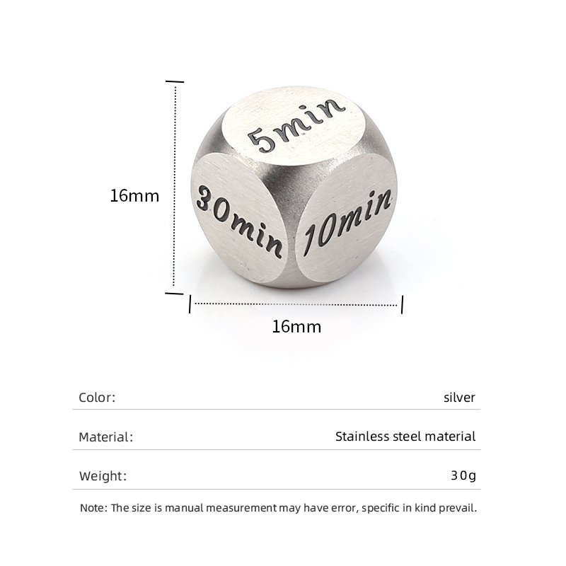 2024 Customized Stainless Steel Letter Dice Games Set Steel Color Metal Dnd Dice Gifts