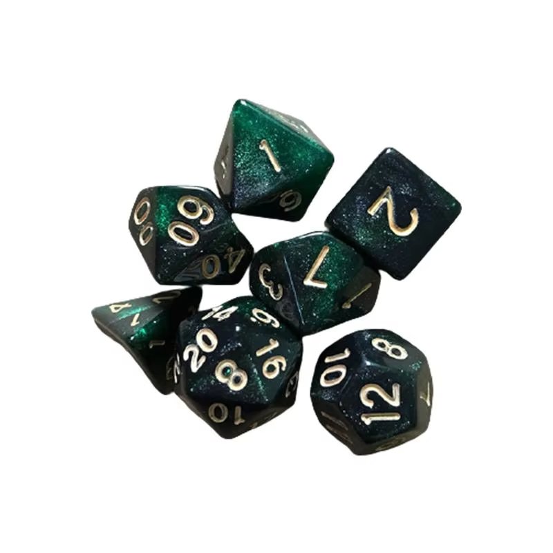 Wholesale DND Dice Polyhedron Set 7Pcs Two-Color Dragon And Dungeons Game Dice Acrylic Dice Set