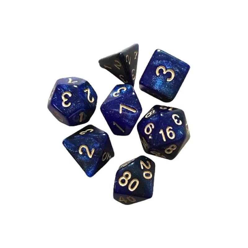 Wholesale DND Dice Polyhedron Set 7Pcs Two-Color Dragon And Dungeons Game Dice Acrylic Dice Set