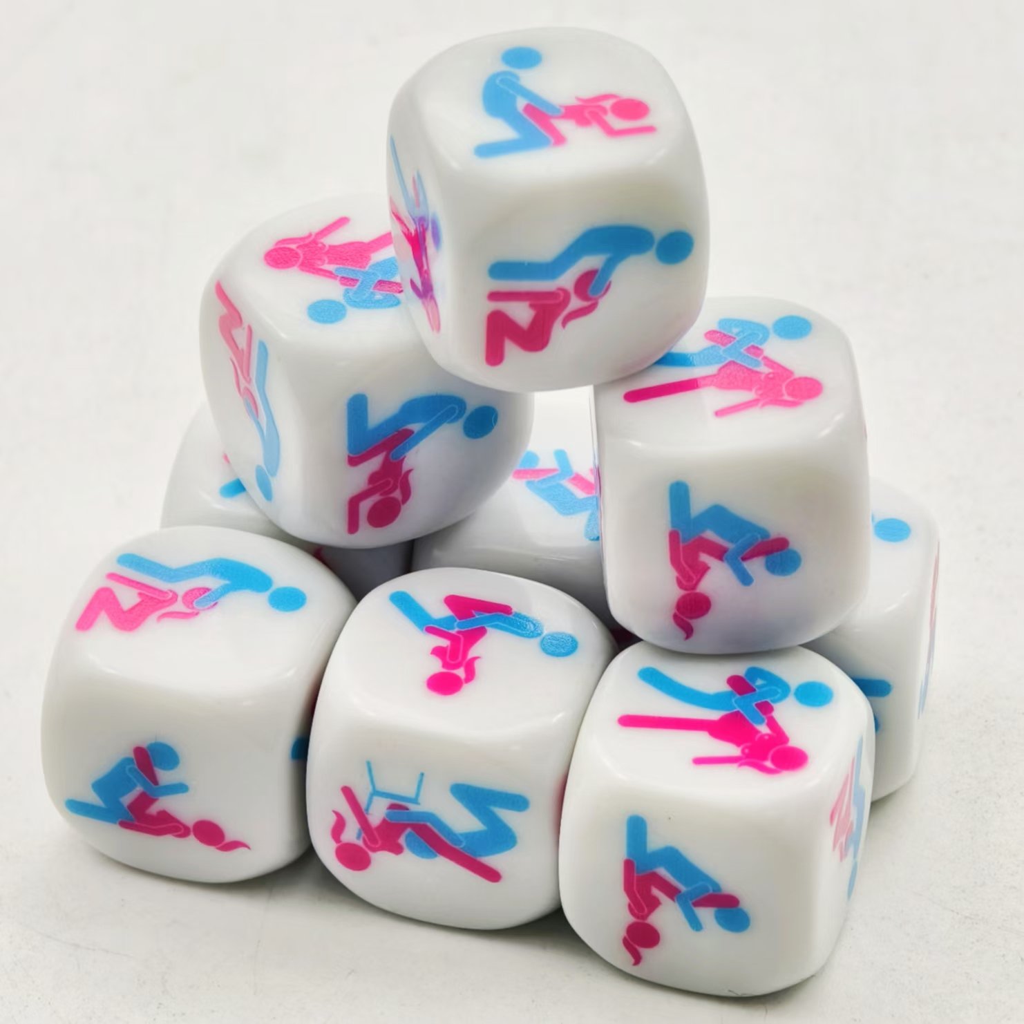 adult board games luxury entertainment products casino dice acrylic plastic 16mm couples date sexy mini dice set