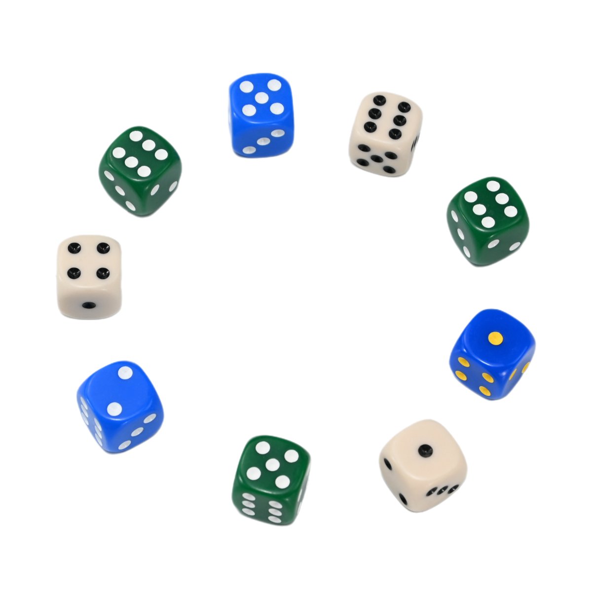 High Quality Factory 16MM 6 Sided Colorful Acrylic Casino Game Dice for Gambling and Dot Betting Dice Set Bulk
