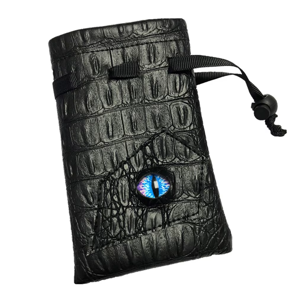 Customized Logo Dice Bag Dragon Eyes Dice Bag Pu Leather Dice Box DND Game Accessories