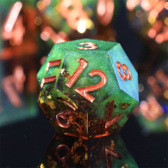 Mini Planet Handmade Custom SORCERER SUPREME Resin Dragon RPG Dice Set Dragon Dungeon DND Sharp Edges Gift Polyhedral Board Game