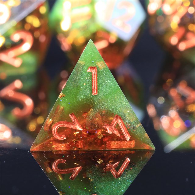 Mini Planet Handmade Custom SORCERER SUPREME Resin Dragon RPG Dice Set Dragon Dungeon DND Sharp Edges Gift Polyhedral Board Game