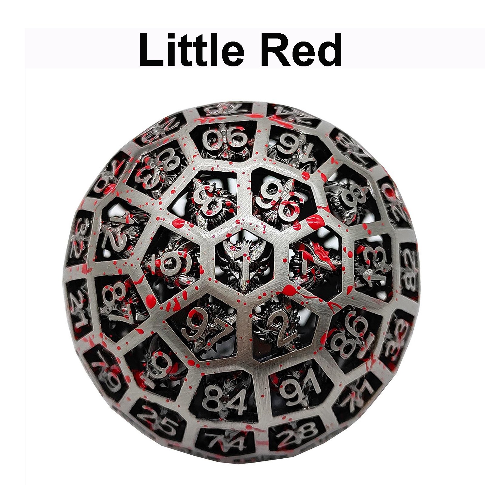 Metal Dice D100 For Dungeons & Dragons (DND) RPG Ball Roll Tabletop Polyhedral