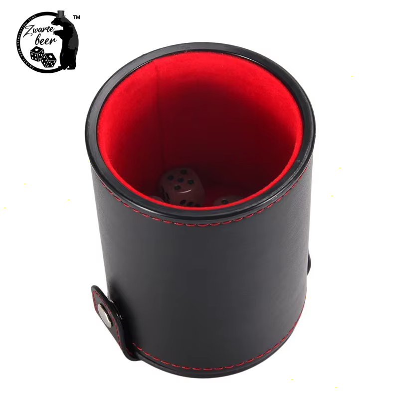 Customizable Dice Cup Engraved Logo Casino Dice Cup Leather