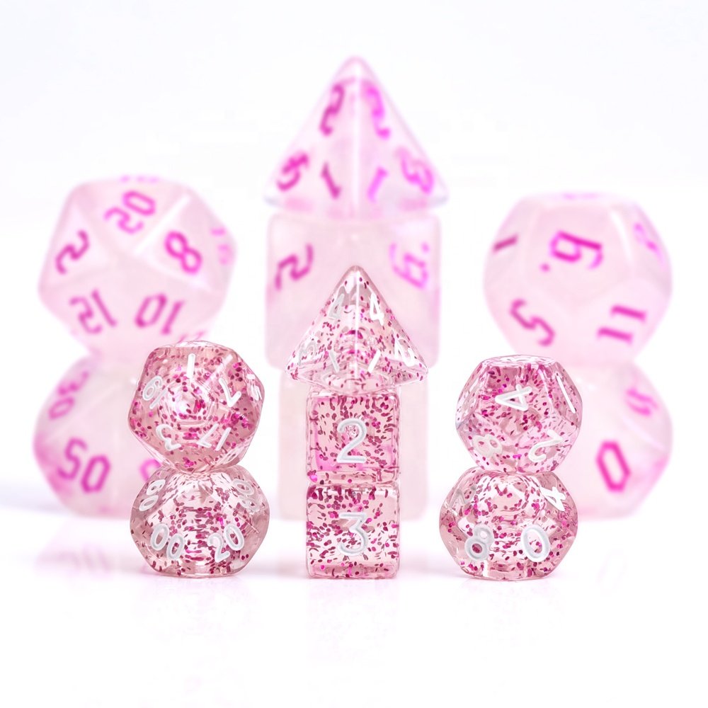 HD Dice 10mm Mini Dice-acrylic 7 pcs set for dnd rpg game