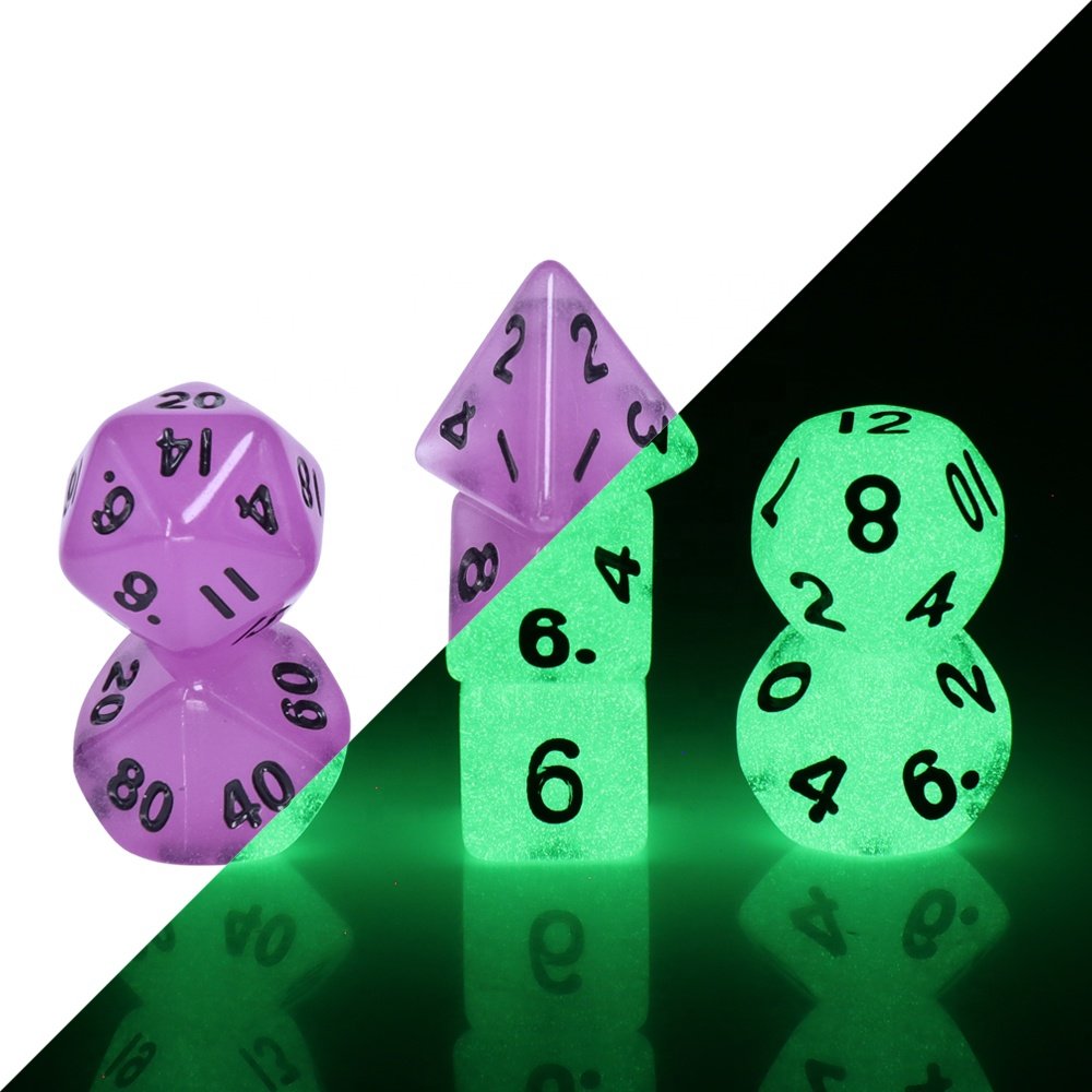 HD Dice 10mm Mini Dice-acrylic 7 pcs set for dnd rpg game