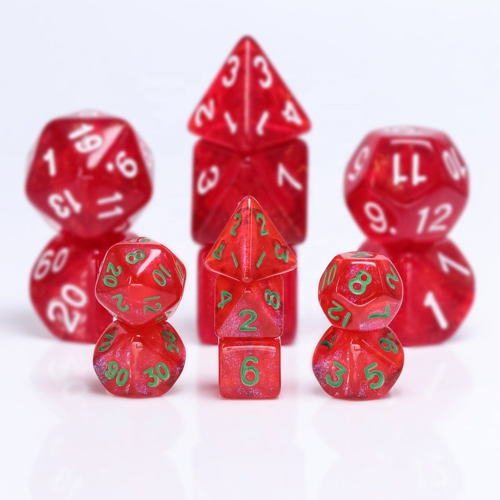 HD Dice 10mm Mini Dice-acrylic 7 pcs set for dnd rpg game