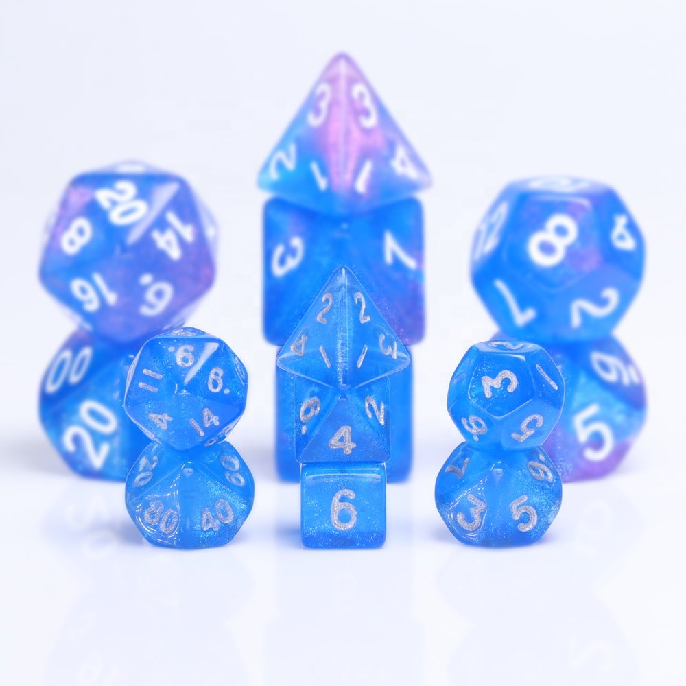 HD Dice 10mm Mini Dice-acrylic 7 pcs set for dnd rpg game
