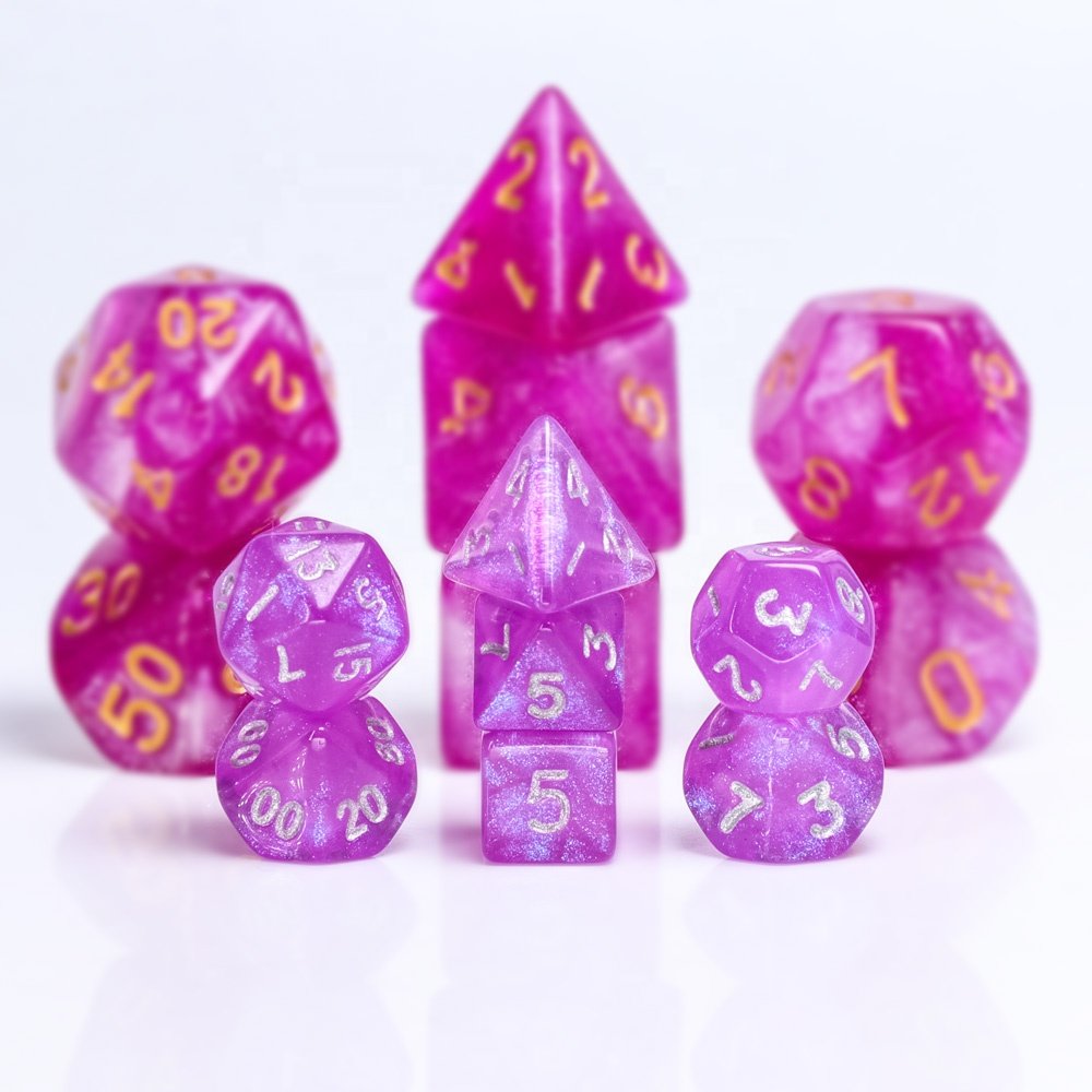 HD Dice 10mm Mini Dice-acrylic 7 pcs set for dnd rpg game