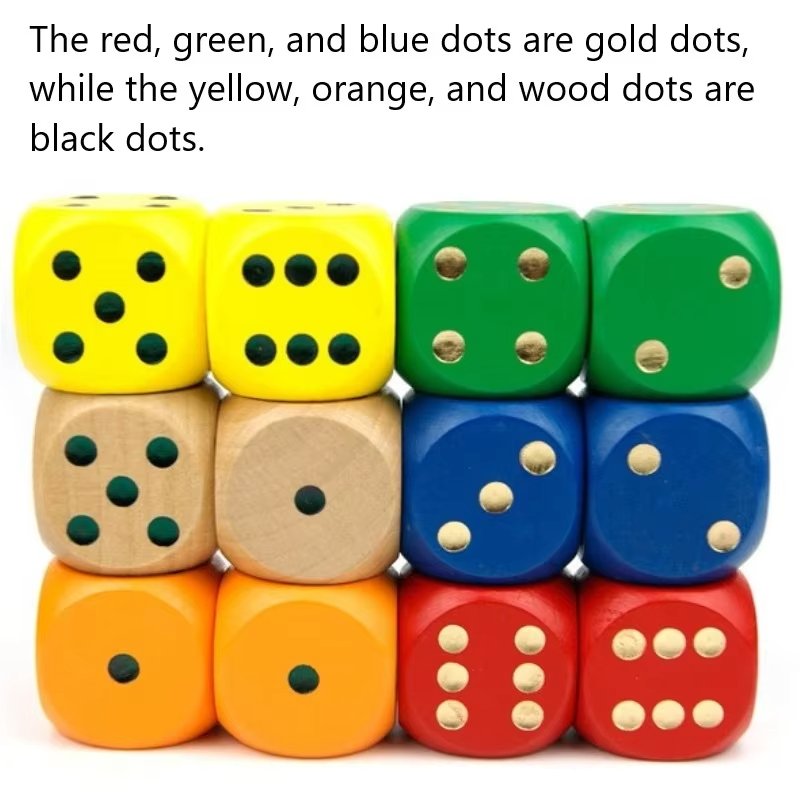 Factory Direct Customize 16Mm 6 Sides Custom Print Cube Wooden Playing Dice Game Round Corners Wooden Dice