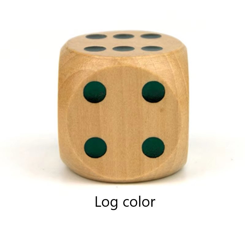 Factory Direct Customize 16Mm 6 Sides Custom Print Cube Wooden Playing Dice Game Round Corners Wooden Dice