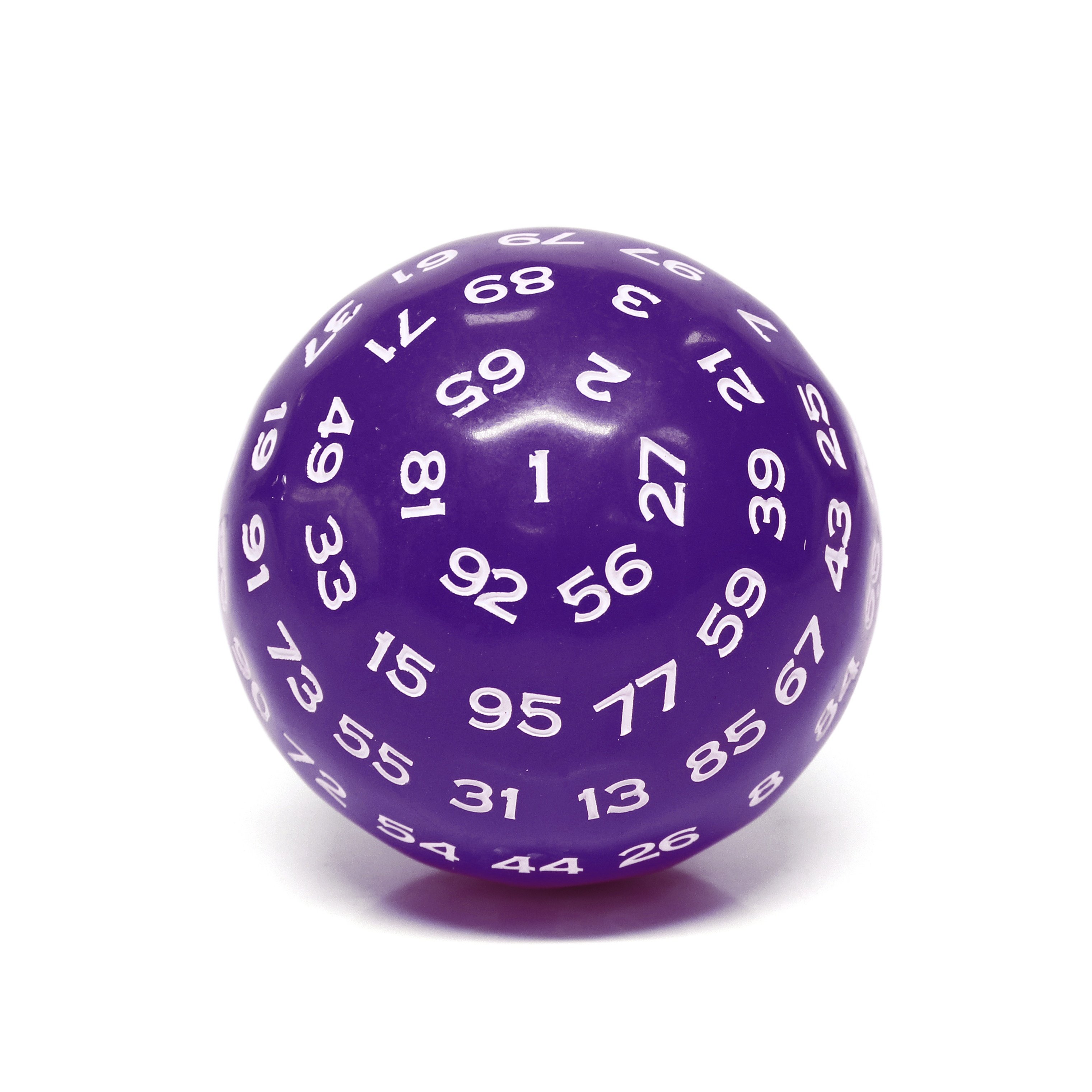 HD Dice 100 sides sided faces red blue green purple yellow black white plum colors 1-100 D100 Plastic Spherical ball dice