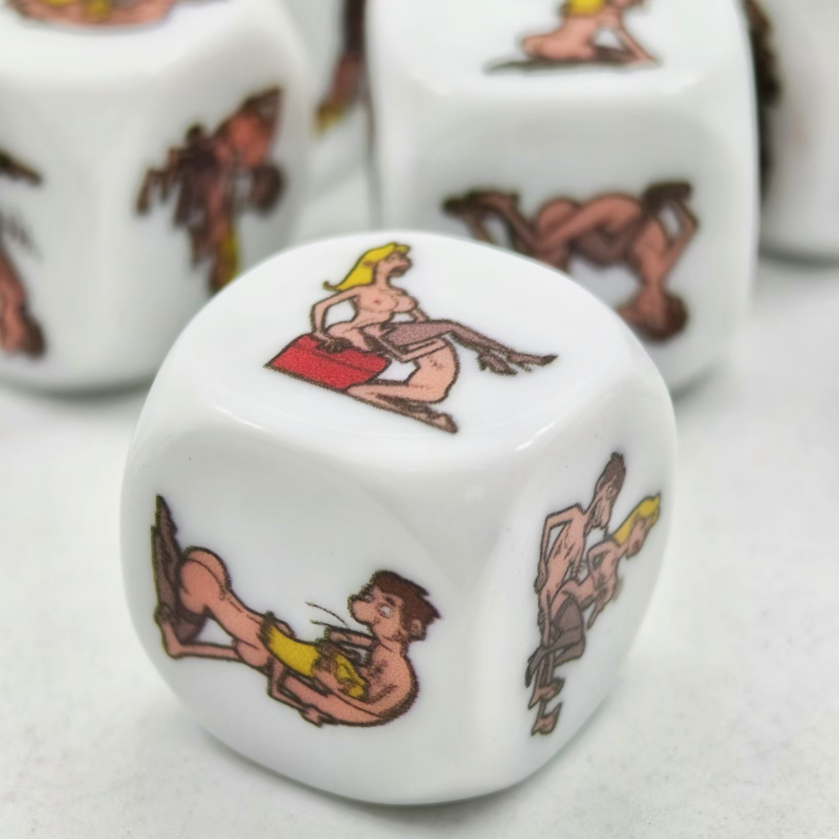 factory wholesale customized dice set adult games couples date rpg sexy dice acrylic mini d6 16mm polyhedral dice