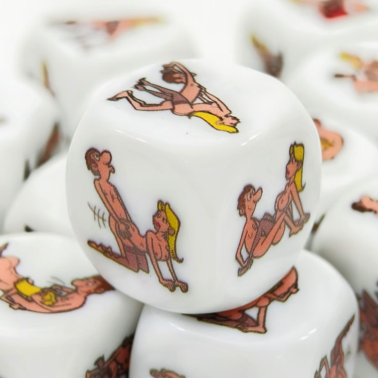 factory wholesale customized dice set adult games couples date rpg sexy dice acrylic mini d6 16mm polyhedral dice