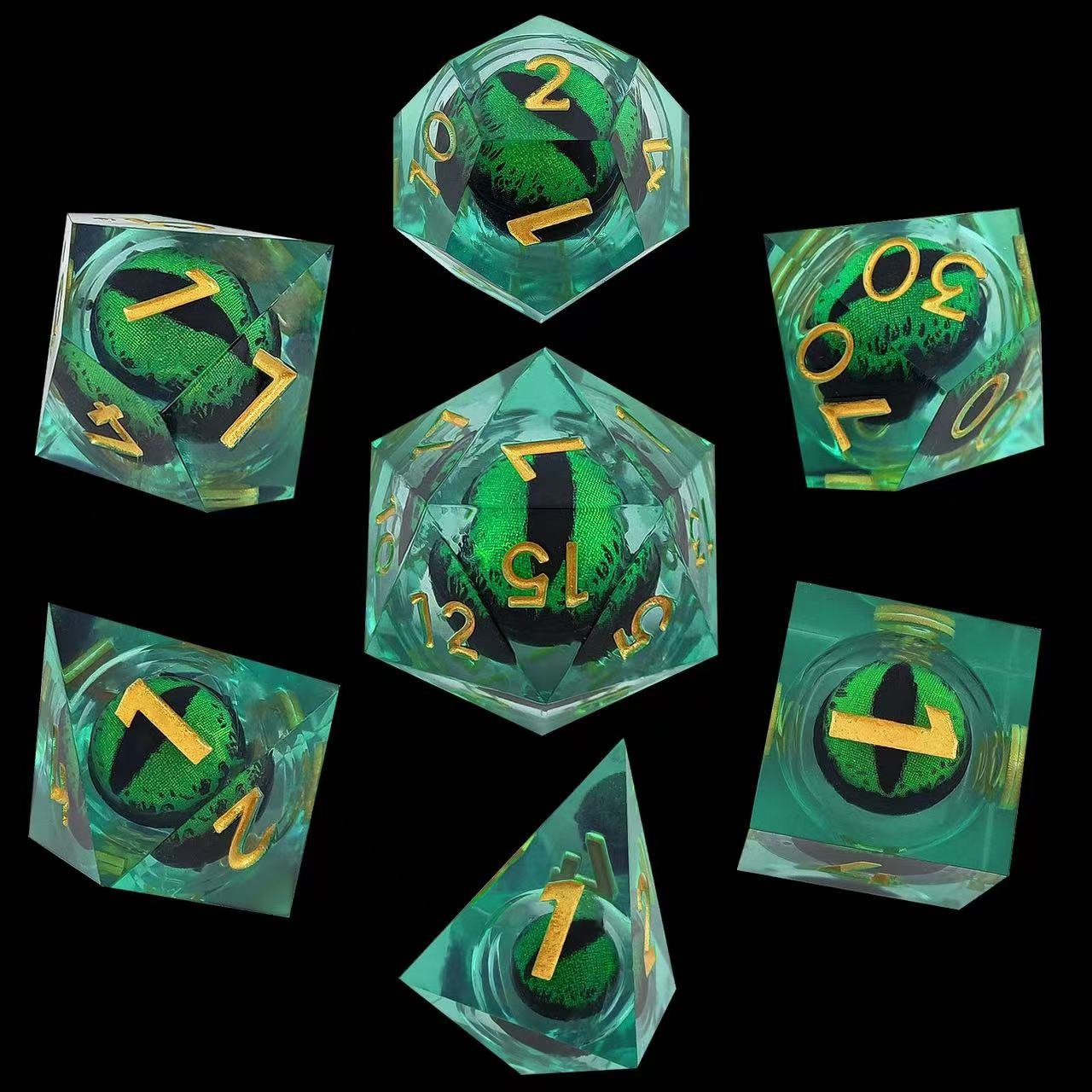 Factory Price Liquid Core Cat Eye 20D Dice for Dungeons And Dragons dragon eye DND Dice
