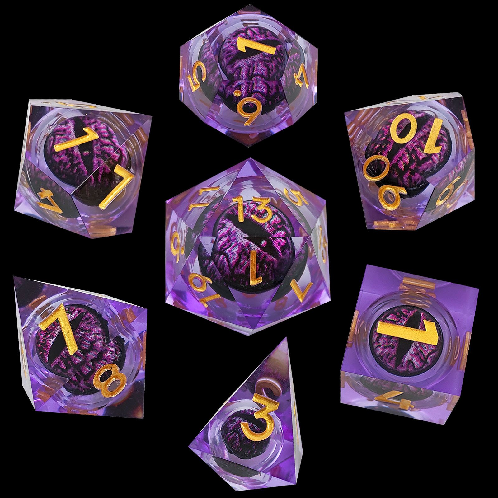 Factory Price Liquid Core Cat Eye 20D Dice for Dungeons And Dragons dragon eye DND Dice