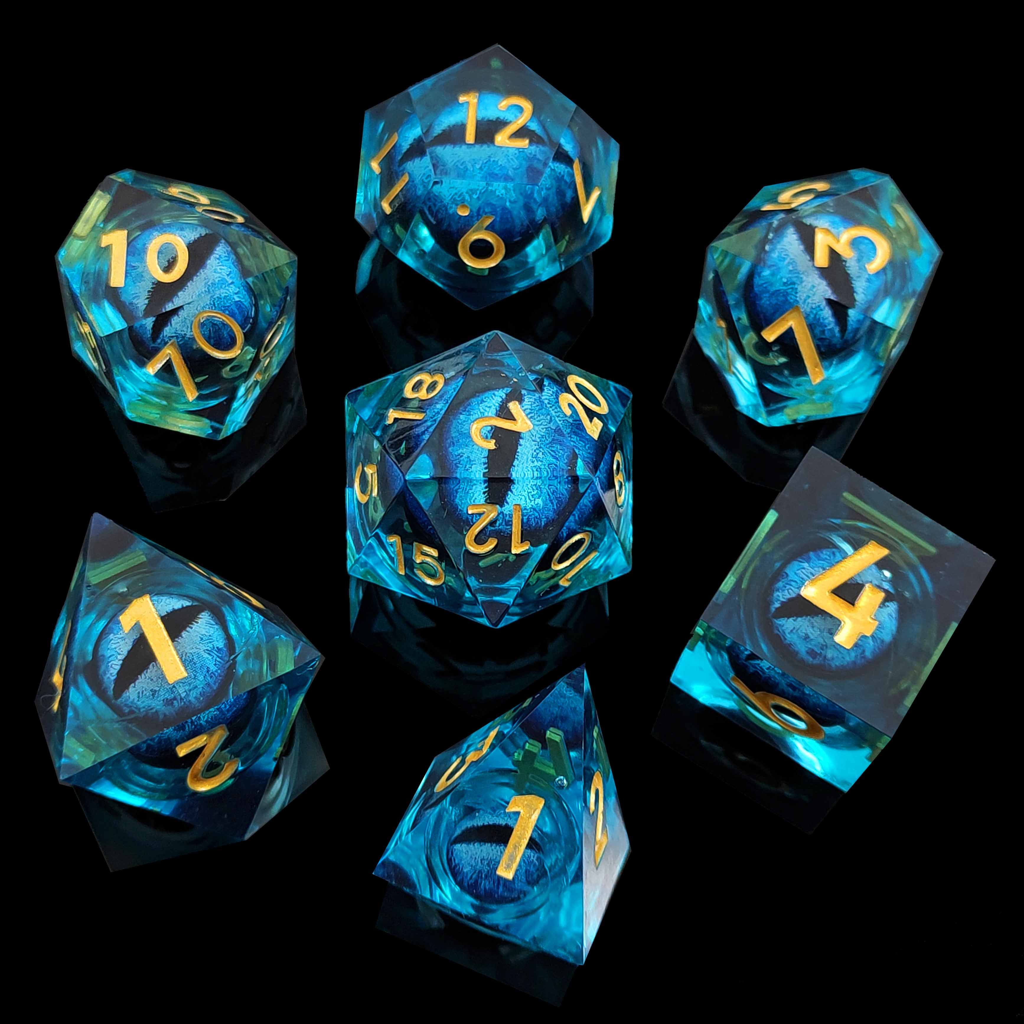 Factory Price Liquid Core Cat Eye 20D Dice for Dungeons And Dragons dragon eye DND Dice