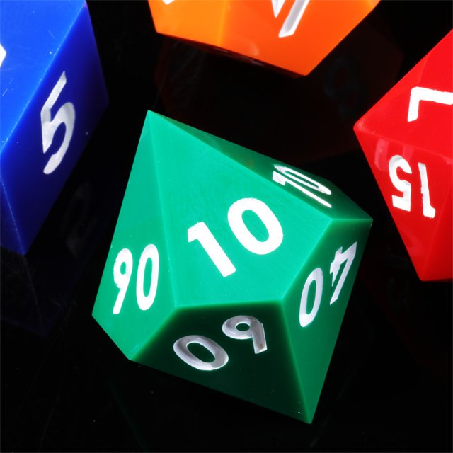 Mini Planet Handmade Resin Dragon and Dungeon Dice Set Rainbow Polyhedral Board Game RPG Dice for DND Players
