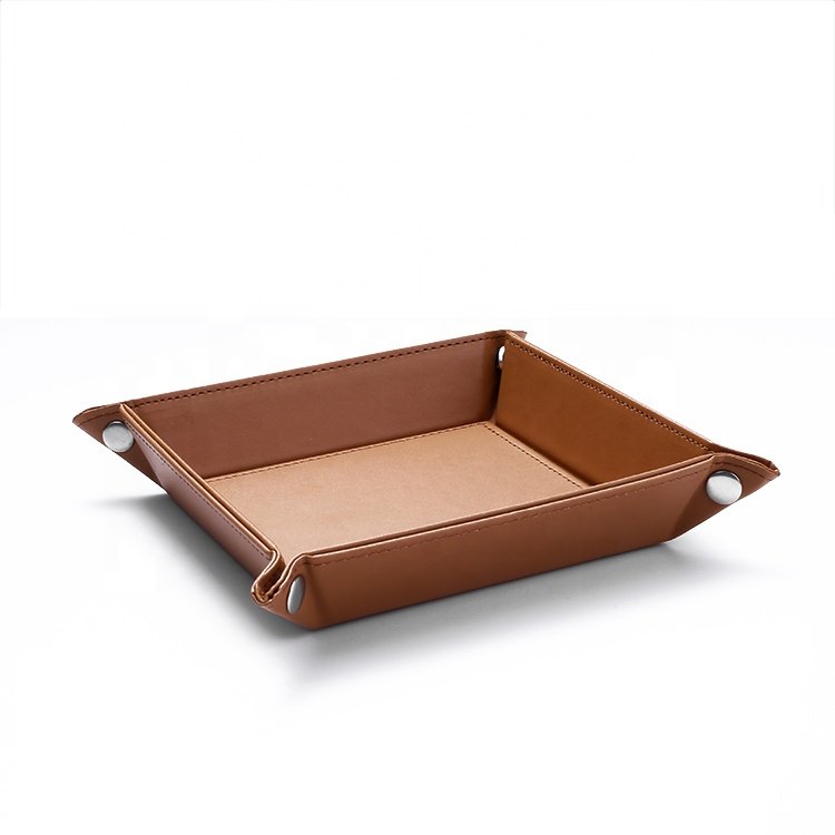 Accept Customization Diy Logo PU Leather Dice Tray For Home storage