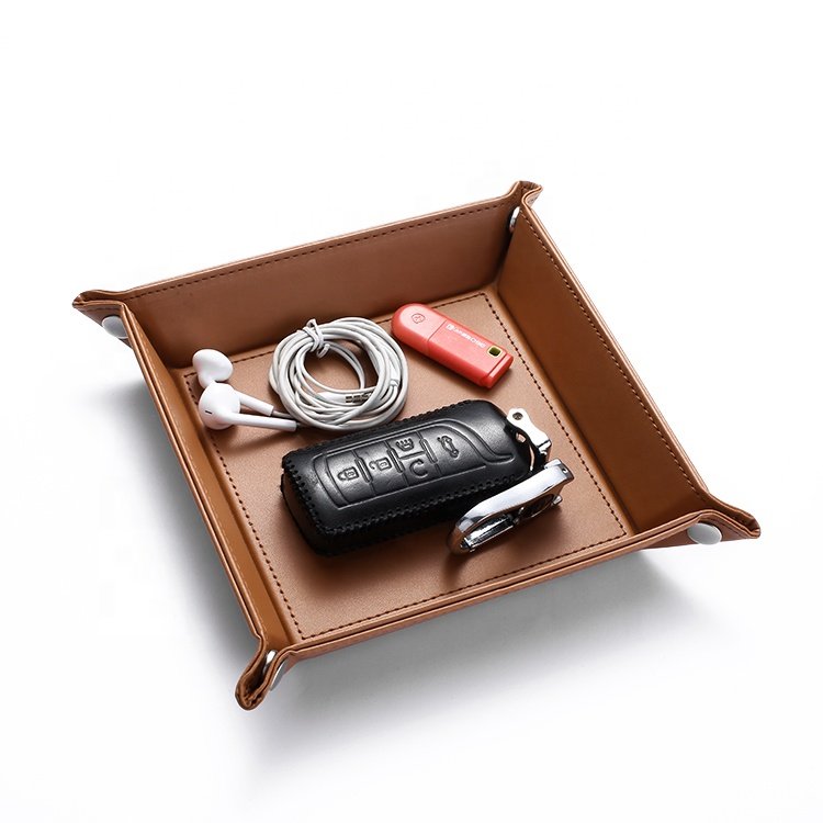 Accept Customization Diy Logo PU Leather Dice Tray For Home storage