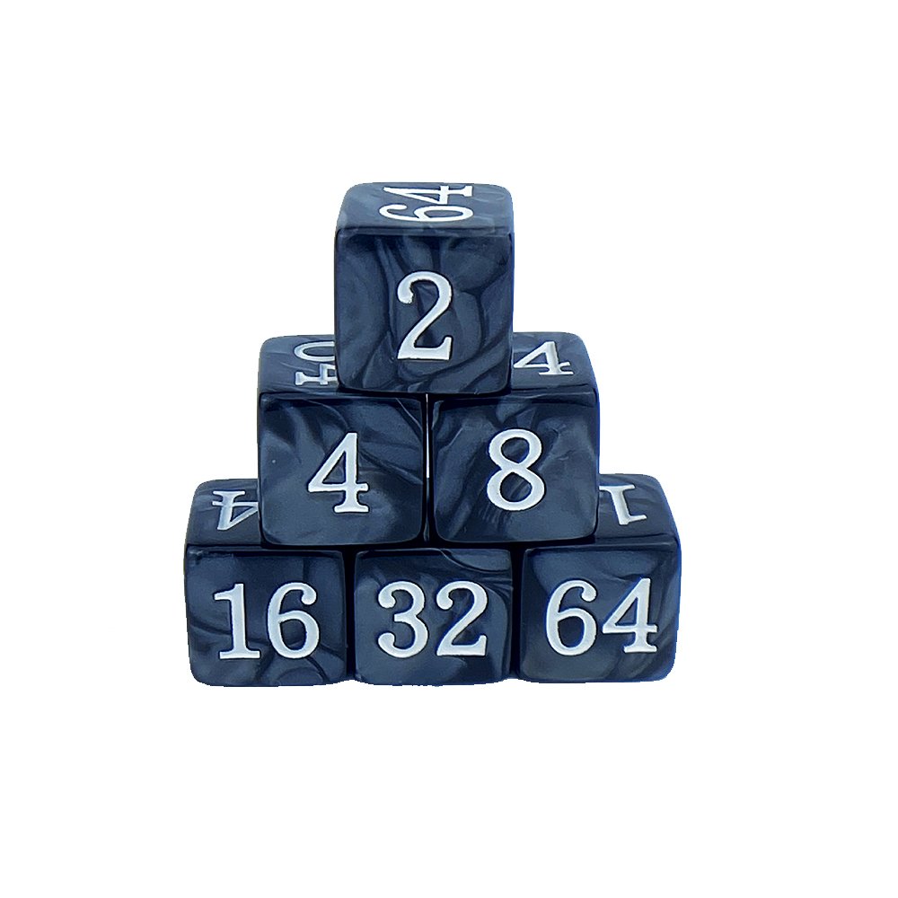 Acrylic D6 Dice Multiple Right Angle Dice Game Pearl Pattern Transparent Solid Color Board Game