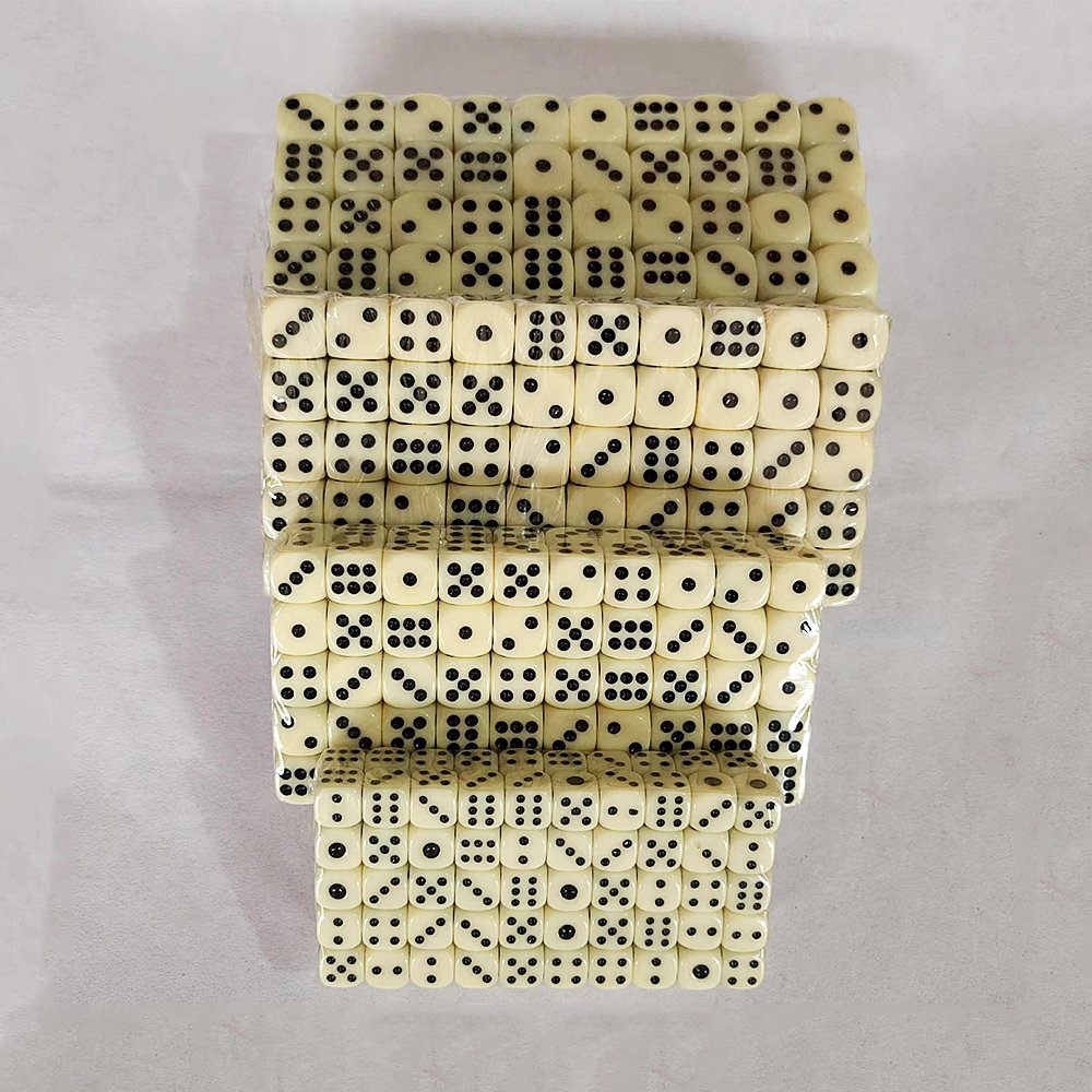 Acrylic D6 Ivory Dice Rounded Corners Dice Game Custom Dice Board Game