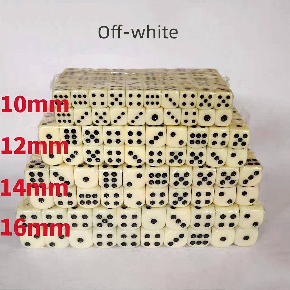Acrylic D6 Ivory Dice Rounded Corners Dice Game Custom Dice Board Game