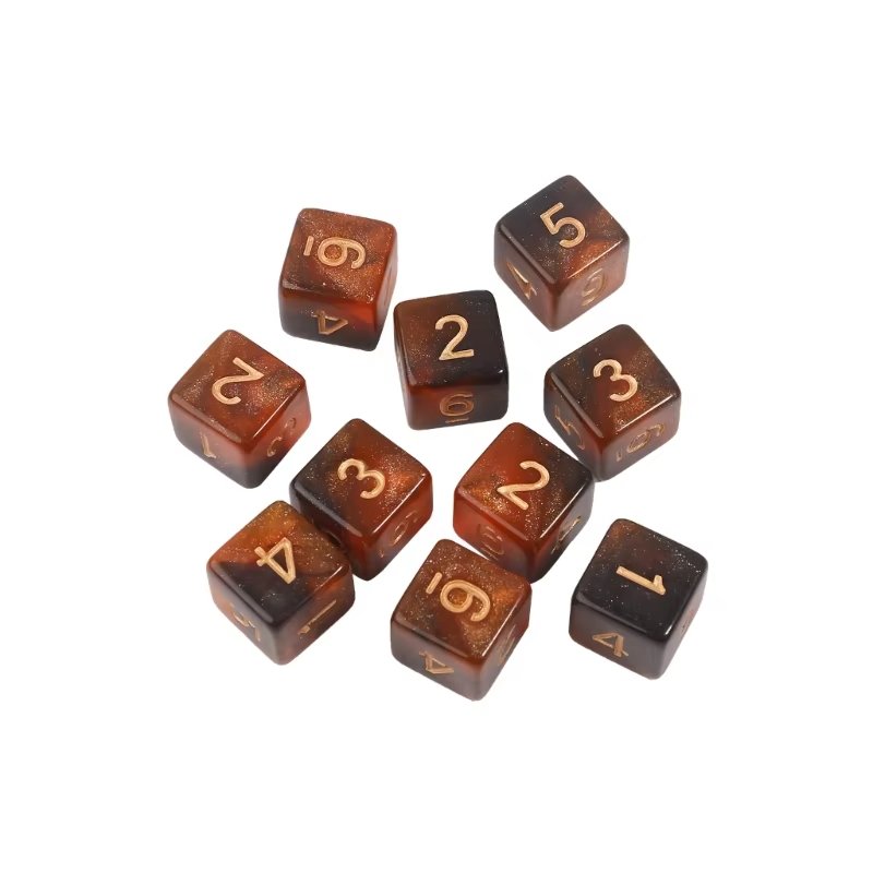 Wholesale Square Corner Dice Acrylic Pearl Pattern Board Game Dice 16Mm Entertainment Accessories Dice
