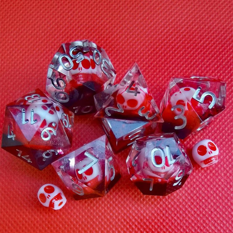resin sharp edges polyhedral rpg dice set d&d dice RPG game d20 resin Alien dice