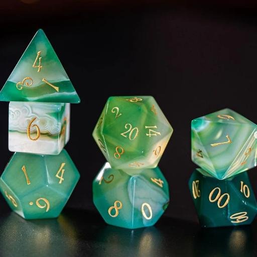 2024 Sunrise Unique Pink Agate Gemstone Pink Dice Wholesale Bulk Polyhedral Dice Set for Games for Popular