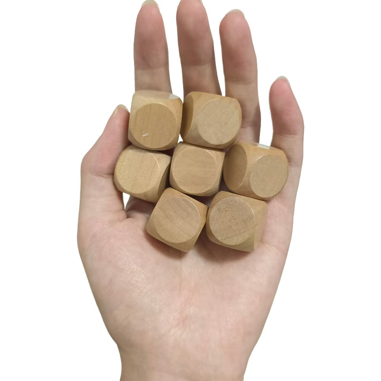 Manufacturer direct unfinished round corner wooden dice Customized Wooden Blank Dice Game Wood Dice for party accessories