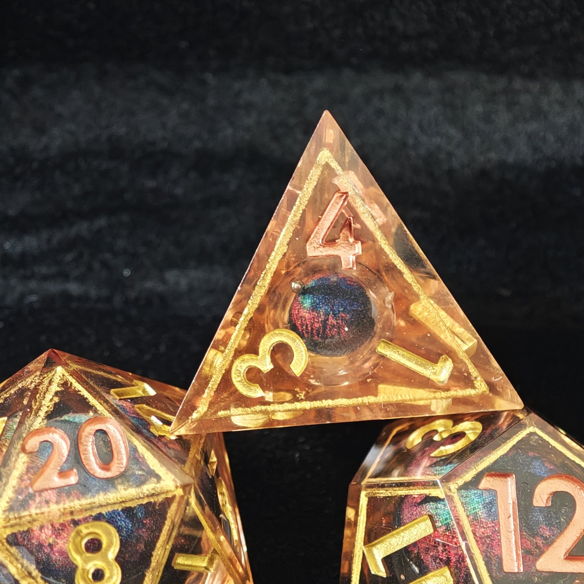 MINI PLANET DND Dice Set Dragon Eye Liquid Core Dice RPG Dungeons&Dragons Wholesale Custom Handmade Polyhedral Resin Dice D6 D20