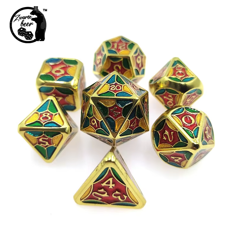 Custom Logo Metal Dice Polyhedral Roleplay DND Dice Set RPG Dungeons And Dragons Dice Set Game Accessories