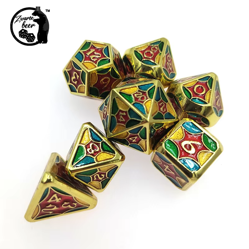 Custom Logo Metal Dice Polyhedral Roleplay DND Dice Set RPG Dungeons And Dragons Dice Set Game Accessories