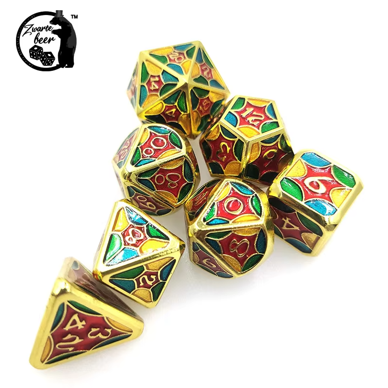 Custom Logo Metal Dice Polyhedral Roleplay DND Dice Set RPG Dungeons And Dragons Dice Set Game Accessories