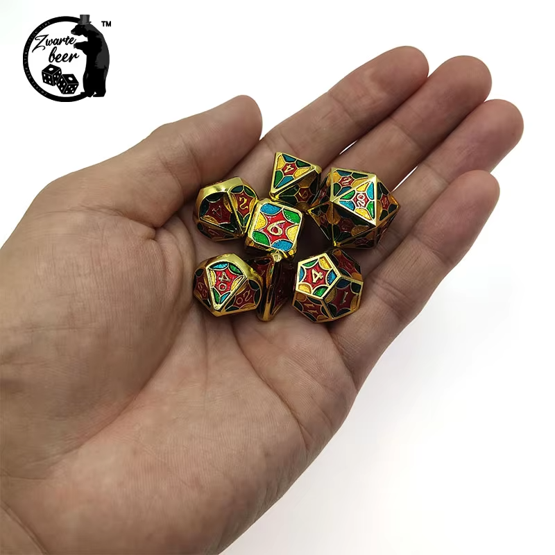 Custom Logo Metal Dice Polyhedral Roleplay DND Dice Set RPG Dungeons And Dragons Dice Set Game Accessories