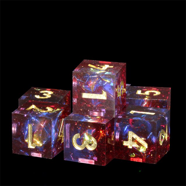 Mini Planet wholesale dnd dice set Dragon and Dungeon Resin Polyhedral DND Sharp Edges Dice RPG board role-playing games Dice
