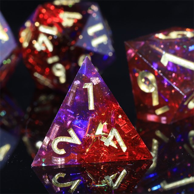Mini Planet wholesale dnd dice set Dragon and Dungeon Resin Polyhedral DND Sharp Edges Dice RPG board role-playing games Dice