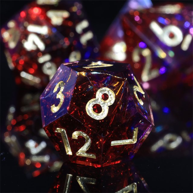 Mini Planet wholesale dnd dice set Dragon and Dungeon Resin Polyhedral DND Sharp Edges Dice RPG board role-playing games Dice