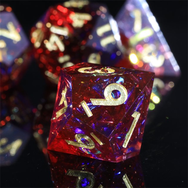 Mini Planet wholesale dnd dice set Dragon and Dungeon Resin Polyhedral DND Sharp Edges Dice RPG board role-playing games Dice