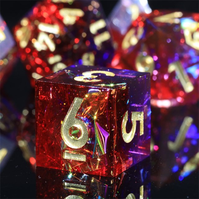 Mini Planet wholesale dnd dice set Dragon and Dungeon Resin Polyhedral DND Sharp Edges Dice RPG board role-playing games Dice