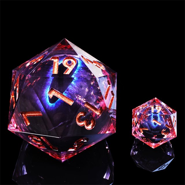 Mini Planet Dragon Eye Dice Set 50mm Polyhedral Resin Liquid Core for TRPG Dragon and Dungeon Board Games DND Core Components