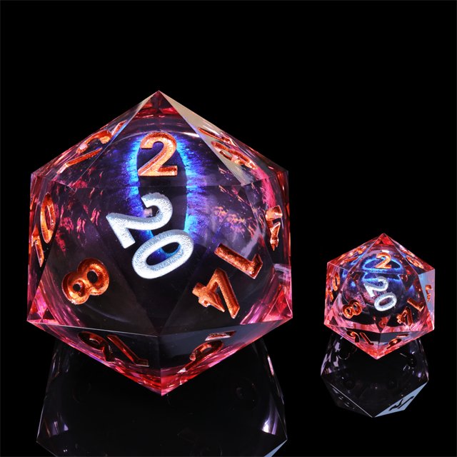 Mini Planet Dragon Eye Dice Set 50mm Polyhedral Resin Liquid Core for TRPG Dragon and Dungeon Board Games DND Core Components