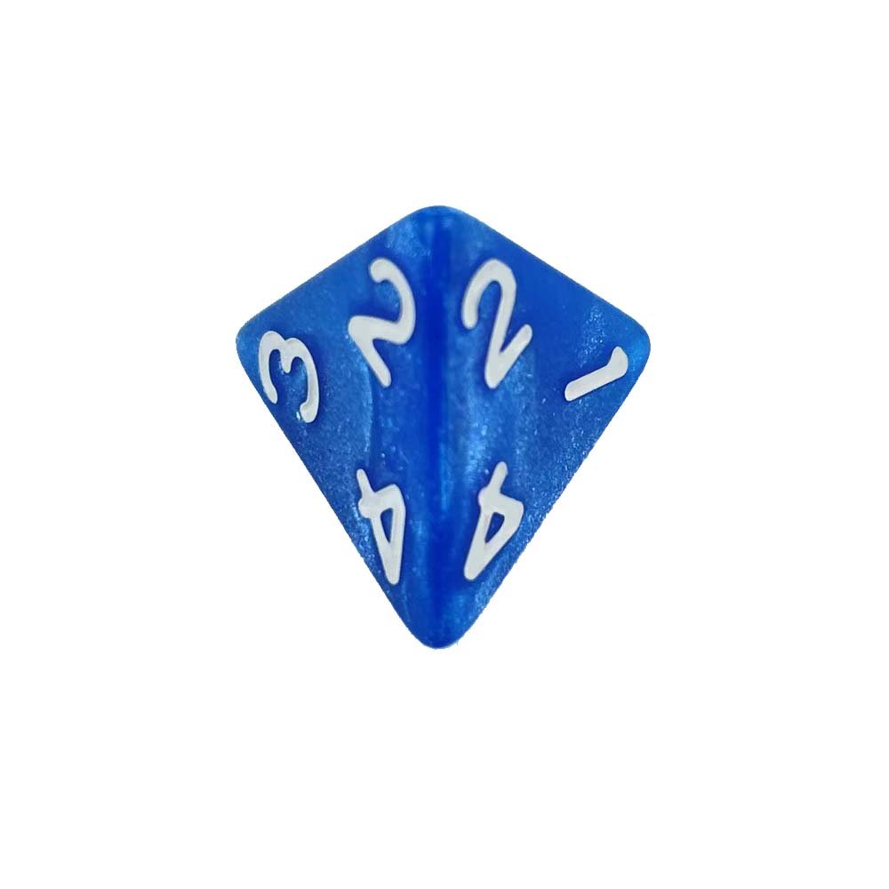 Acrylic D4 Dice Solid Color Dice Game Transparent Pearl Pattern Dice Broad Game